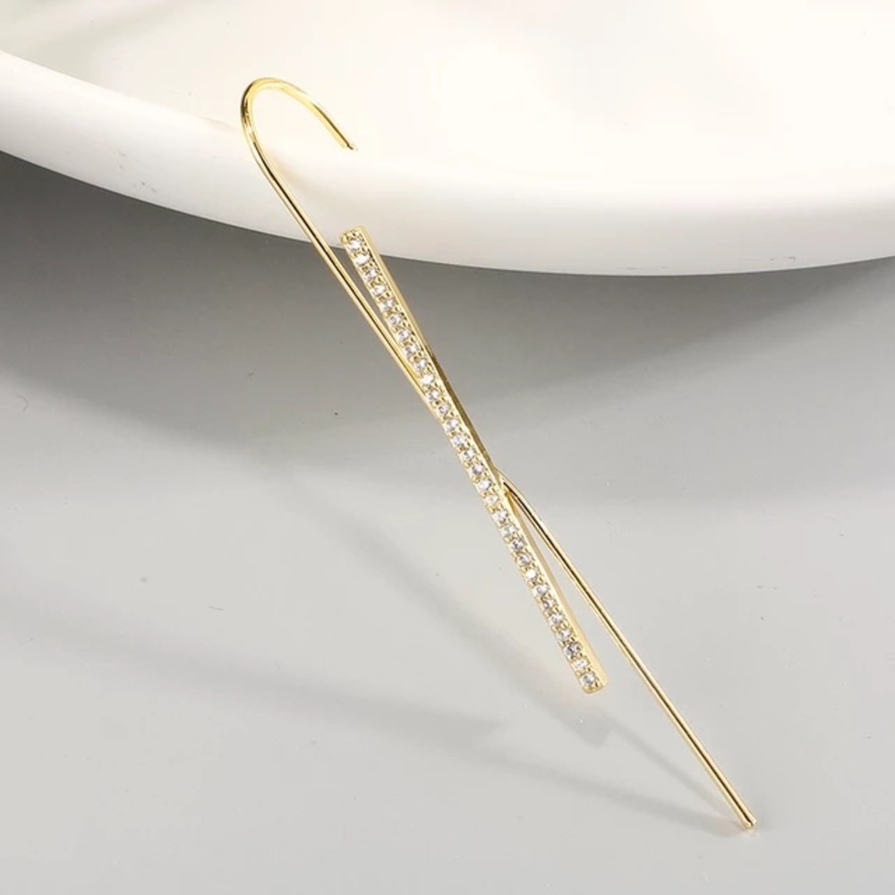 3 for $30 Ear Needle Wrap Crawler Hook Earrings for Women - Picture 3 of 3